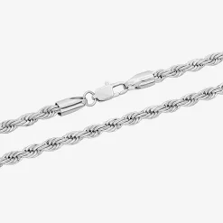 Mens Stainless Steel 24 Inch Rope Chain Necklace