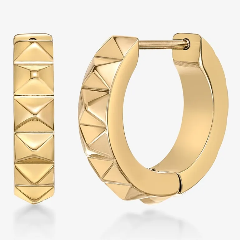 Mens Stainless Steel 15mm Hoop Earrings