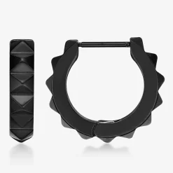 Mens Stainless Steel 15mm Hoop Earrings