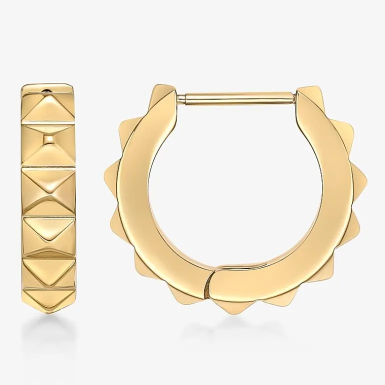 Mens Stainless Steel 15mm Hoop Earrings