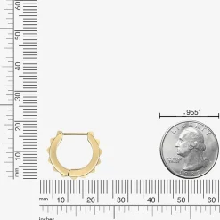 Mens Stainless Steel 15mm Hoop Earrings