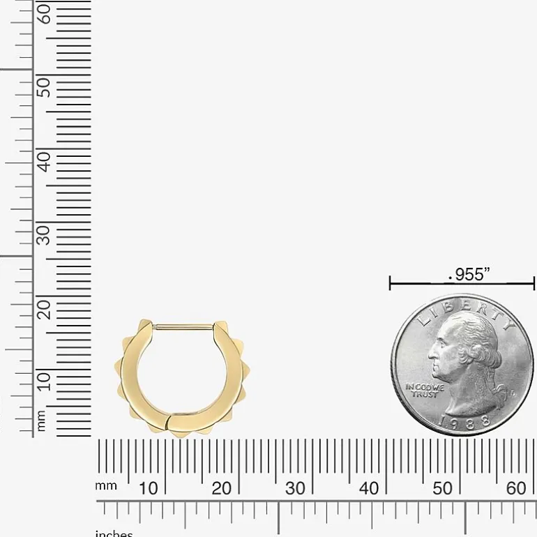 Mens Stainless Steel 15mm Hoop Earrings