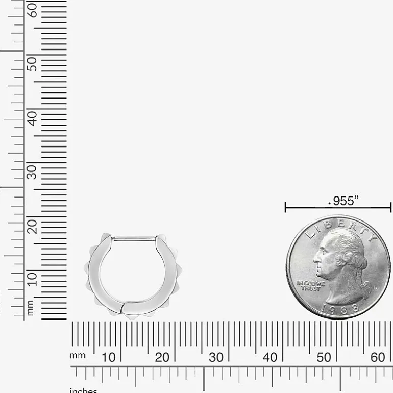 Mens Stainless Steel 15mm Hoop Earrings
