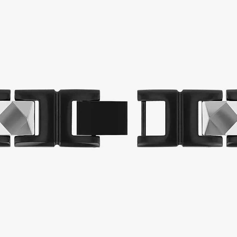 Mens Stainless Steel Solid 8 1/2 Inch Link Bracelet