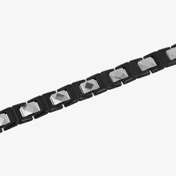 Mens Stainless Steel Solid 8 1/2 Inch Link Bracelet