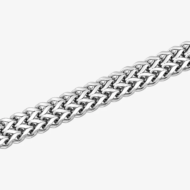 Mens Stainless Steel Solid 8 1/2 Inch Link Bracelet