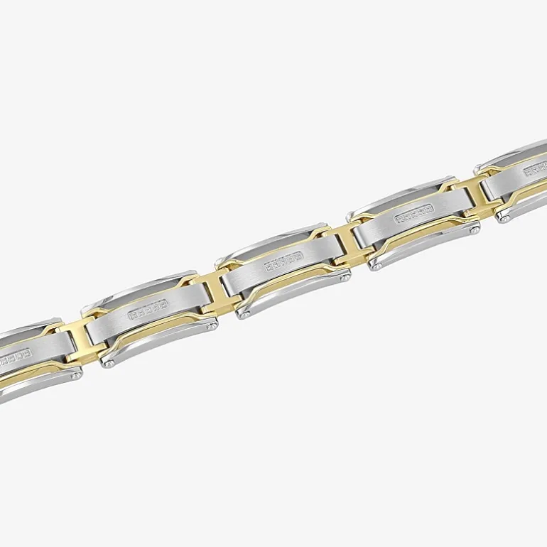 Mens Stainless Steel Solid 8 1/2 Inch Link Bracelet