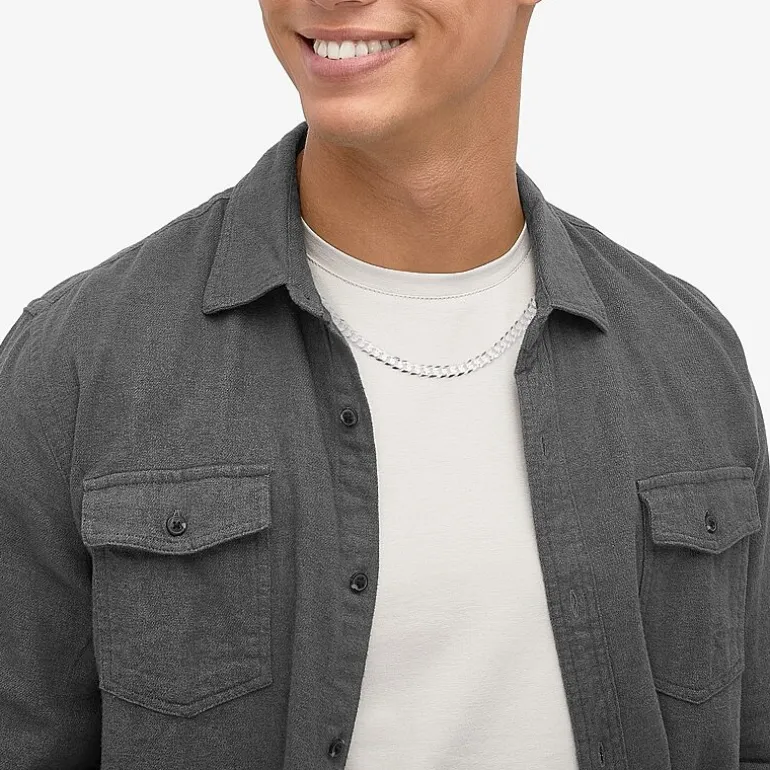 Mens Sterling Silver 22 Inch Curb Chain Necklace
