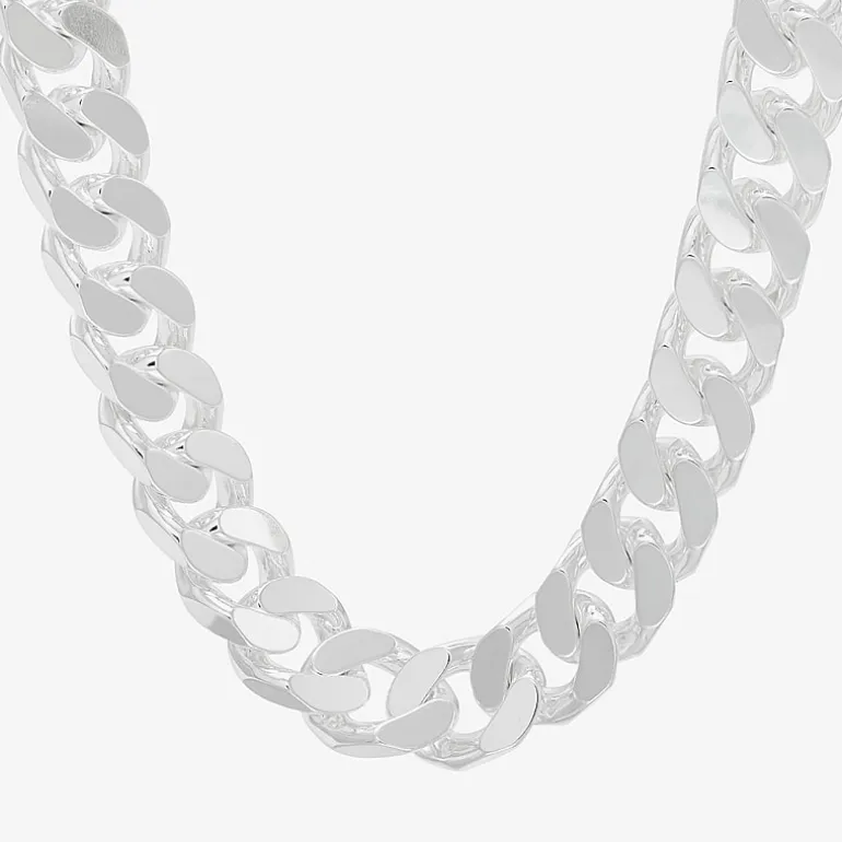 Mens Sterling Silver 22 Inch Curb Chain Necklace