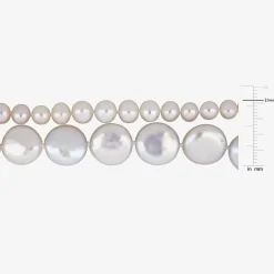 Mens White Sapphire Sterling Silver 20 Inch Tennis Necklace