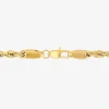 Men's Yellow Stainless Steel Solid Rope Chain Necklace