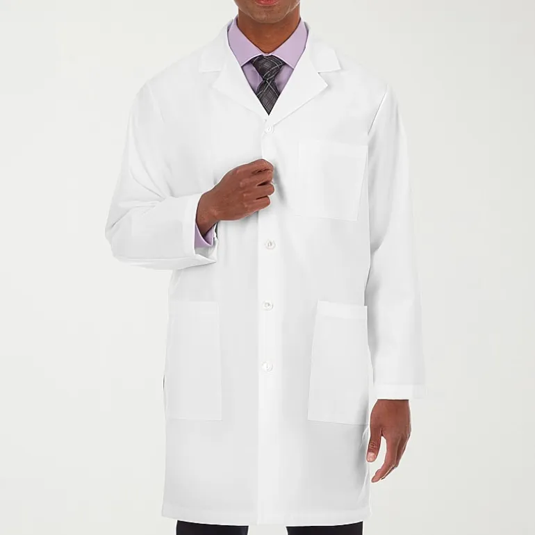 Meta Labwear 15112 38" Mens Big and Tall Long Sleeve Lab Coat