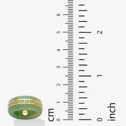 9M Genuine Jade 14K or 10k Gold Band