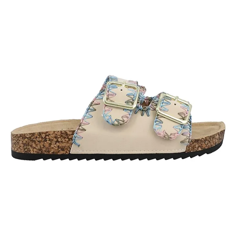 Mia Girl Lil Chrisse Little & Big Kid Girls Adjustable Strap Footbed Sandals
