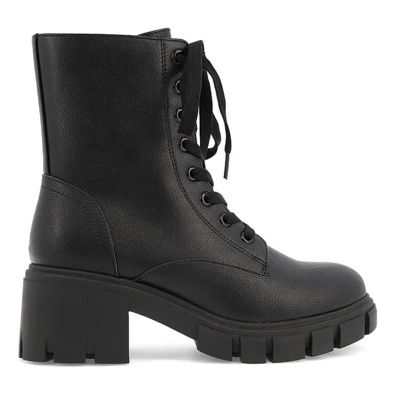 Mia Girl Womens Aldana Block Heel Combat Boots