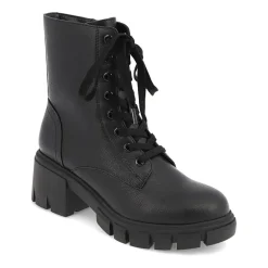 Mia Girl Womens Aldana Block Heel Combat Boots