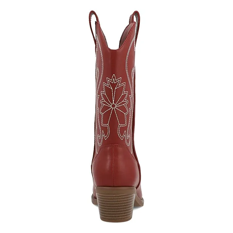 Mia Girl Womens Faylinn Stacked Heel Cowboy Boots