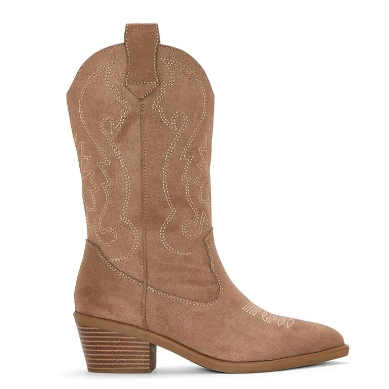 Mia Girl Womens Faylinn Stacked Heel Cowboy Boots