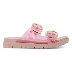 Mia Girl Womens Natesi Adjustable Strap Jelly Flat Sandals