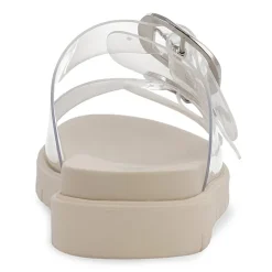 Mia Girl Womens Natesi Adjustable Strap Jelly Flat Sandals