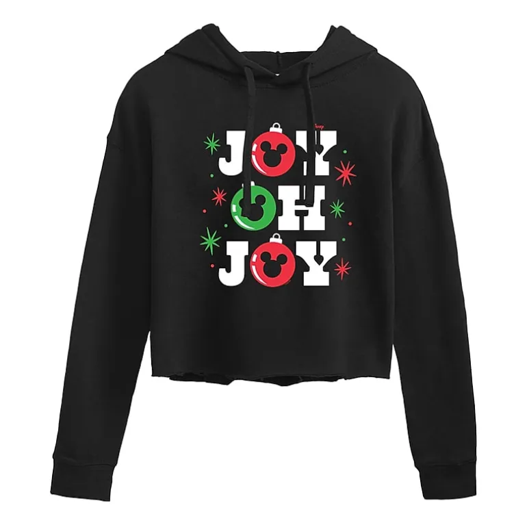 Mickey Mouse Joy Cropped Hoodie Womens Long Sleeve Mickey Mouse Hoodie