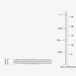 Micro Pave Womens 2MM 1/4 CT. T.W. Natural White Diamond 10K Gold Anniversary Wedding Band