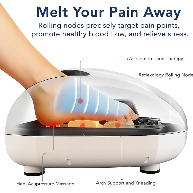 Miko Shiatsu Foot Massager Machine with Kneading and Switchable Heat