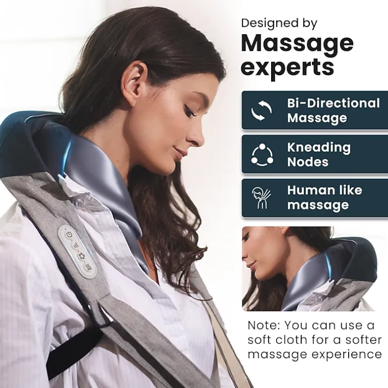 Miko Shiatsu Neck and Back Massager Hands Free & Heat - App Controlled