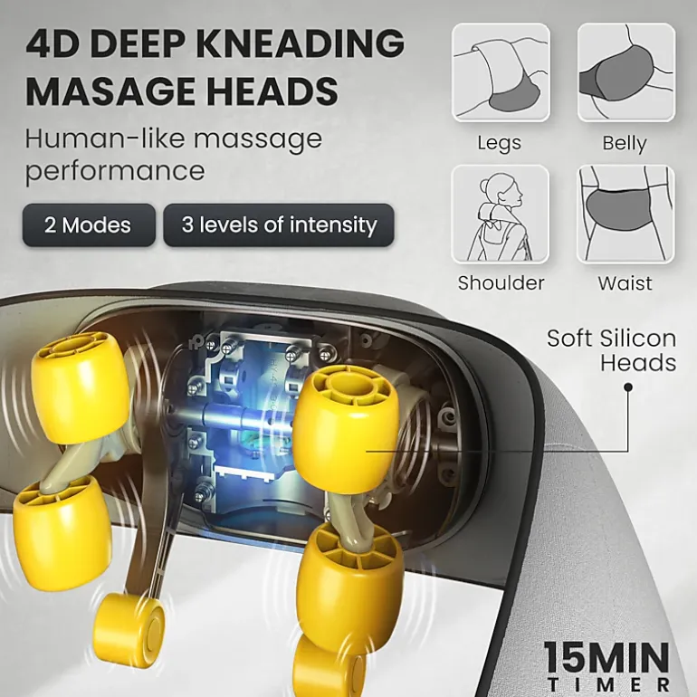 Miko Shiatsu Neck and Back Massager Hands Free & Heat - App Controlled