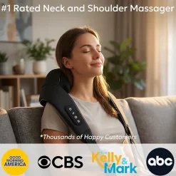 Miko Wave Heated Neck & Back Massager with Heat, Cordless and Hands-Free