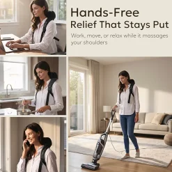 Miko Wave Heated Neck & Back Massager with Heat, Cordless and Hands-Free
