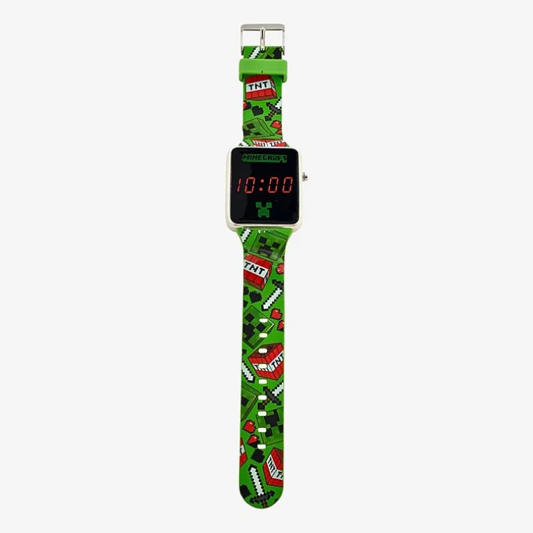 Minecraft Boys Digital Multicolor Strap Watch Min4095jc