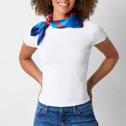 Mixit Colorful Kaleidoscope Satin-Like Square Scarf