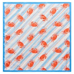 Mixit Crab Print Square Scarf