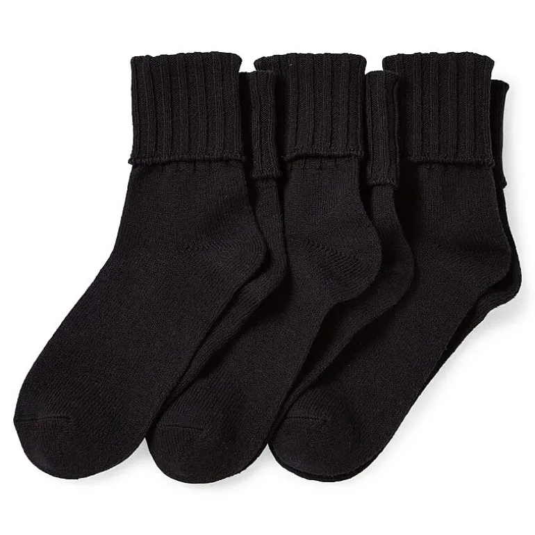 Mixit Essentials Thick Rib Womens 3 Pair Turncuff Socks