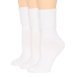 Mixit Everyday Essential Rib Womens 3 Pair Turncuff Socks
