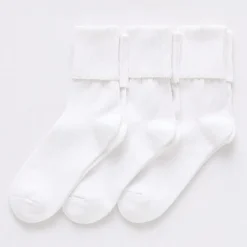 Mixit Everyday Essential Rib Womens 3 Pair Turncuff Socks