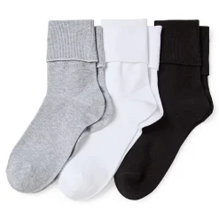 Mixit Everyday Essential Womens 3 Pair Turncuff Socks