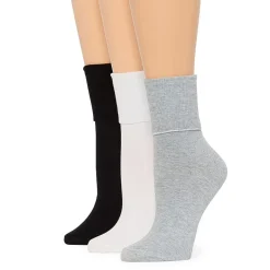 Mixit Everyday Essential Womens 3 Pair Turncuff Socks