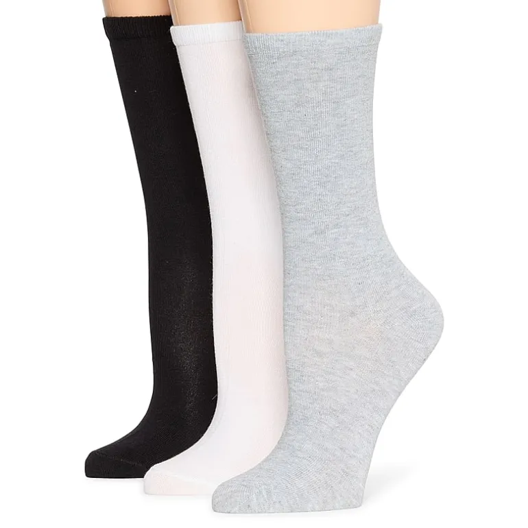 Mixit Everyday Essential Womens 3 Pair Crew Socks