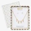 Mixit Love Charm Necklace & Stud Earring Womens Cubic Zirconia 2-pc. Jewelry Set
