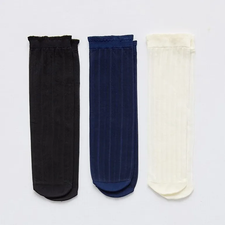 Mixit Sheer Anklet Womens Multi-Pack 3 Pair Trouser Socks