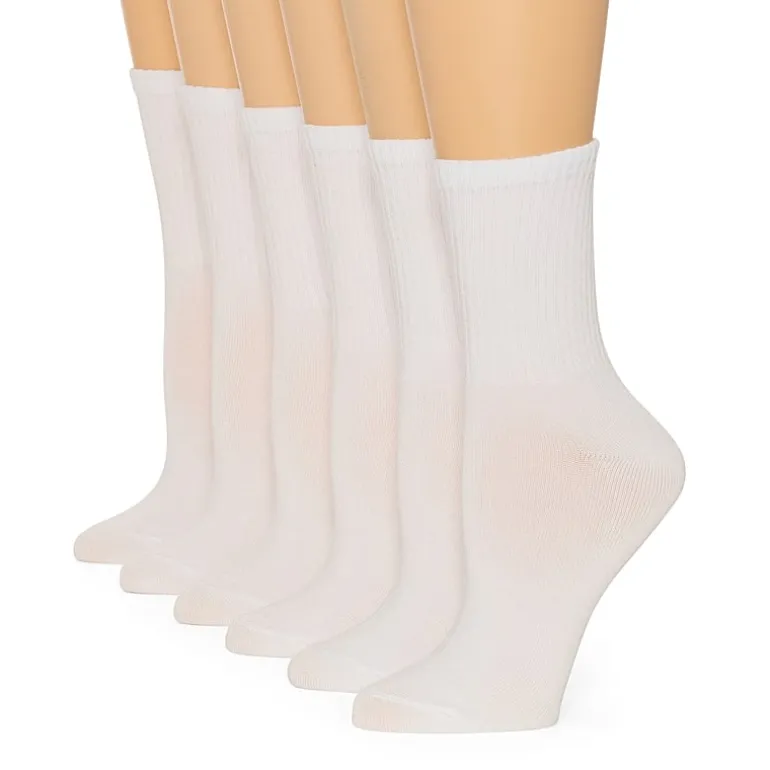 Mixit Sport Rib Short Womens 6 Pair Crew Socks
