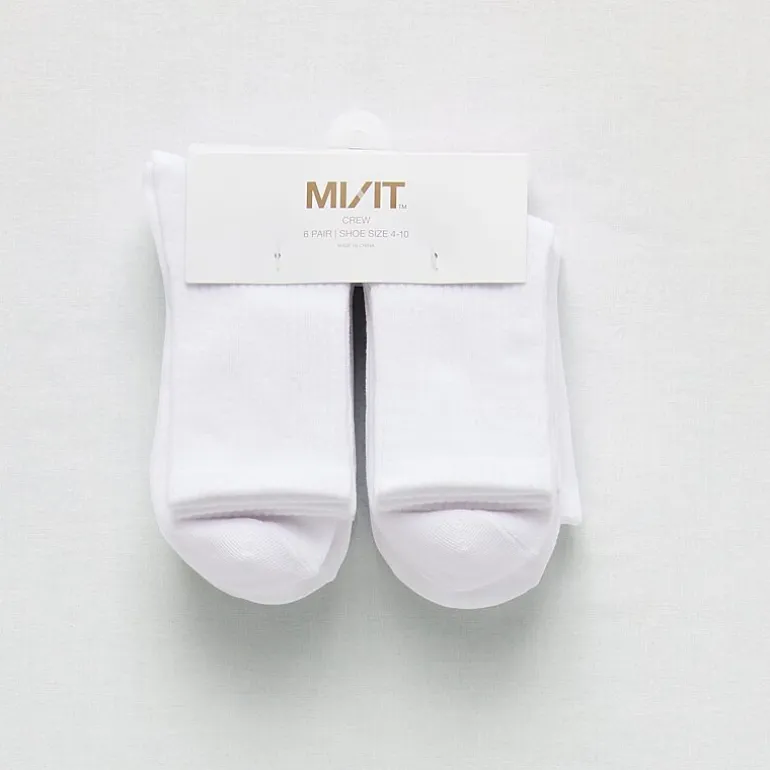 Mixit Sport Rib Short Womens 6 Pair Crew Socks