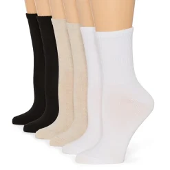 Mixit Sport Rib Short Womens 6 Pair Crew Socks