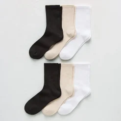 Mixit Sport Rib Short Womens 6 Pair Crew Socks
