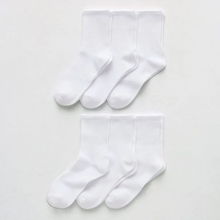 Mixit Sport Rib Short Womens 6 Pair Crew Socks