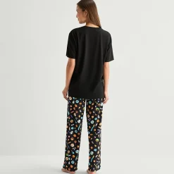 Mixit Unisex Adult Crew Neck Short Sleeve 2-pc. Pajama Set
