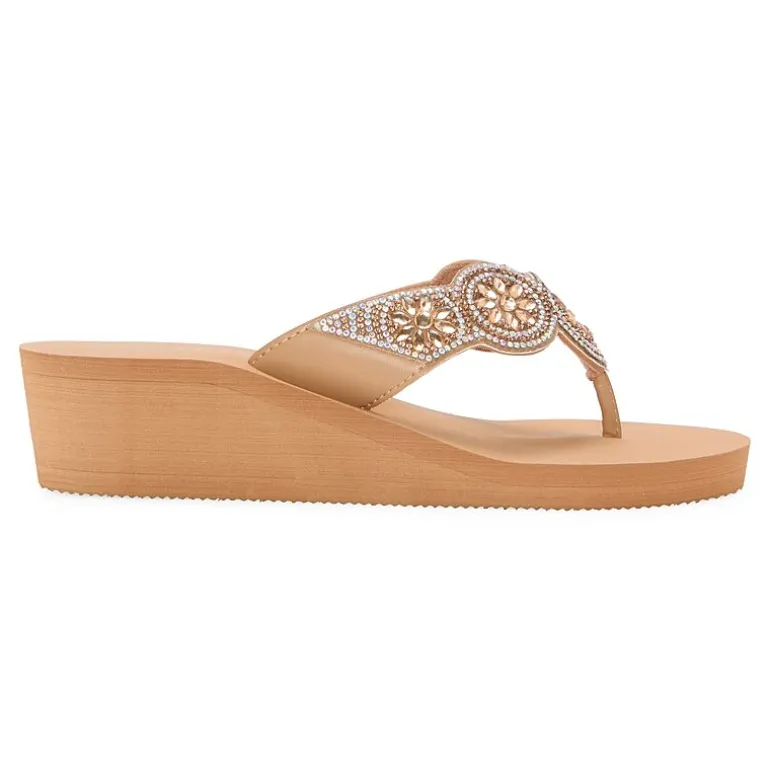 Mixit Womens 5 Disc Wedge Sandals