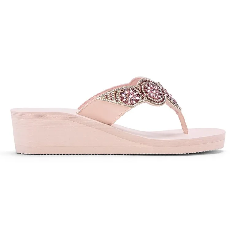 Mixit Womens 5 Disc Wedge Sandals